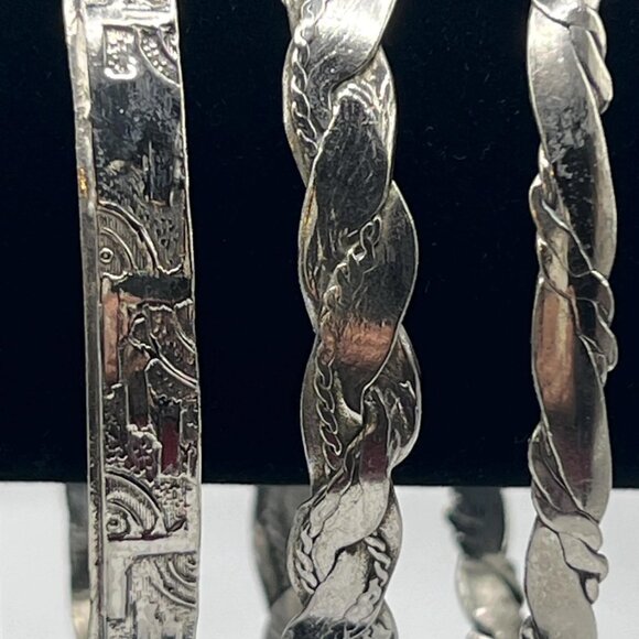 Taxco -Mexico 925 silver bangles - Picture 2 of 7